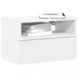 Cumpara ieftin Noptiere de perete, 2 buc., alb, 45x26x28,5 cm