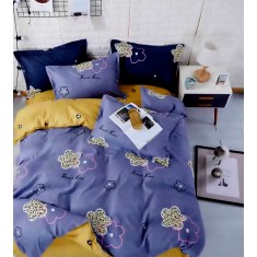 Lenjerie de pat pentru o persoana cu husa de perna dreptunghiulara, Provence, bumbac mercerizat, multicolor