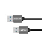 Cablu 3.0 USB 1m plat tata-tata Profesional Kruger&amp;Matz, KRUGER And MATZ