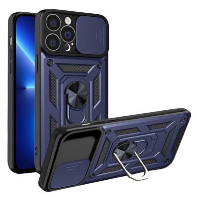 Husa iPhone 13 Pro protectie camera Techsuit CamShield Series, albastru foto