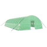 Cumpara ieftin Sera cu cadru din otel, verde, 84 m&sup2;, 14x6x2,85 m
