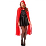 Costum de Halloween, Capa cu Gluga, Rosu, One Size, Poliester, Oem