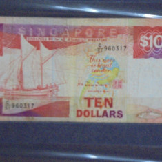 SINGAPORE - 10 DOLARI - 1988 - VF -