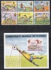 Mozambic 1981 - Cupa Mondială de fotbal, Spania - Stadioane, Serie + Colita NDT, Stampilata, Stampilat