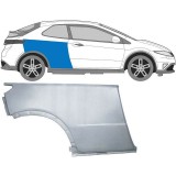 Segment aripa spate HONDA CIVIC (FN/FK) (Hatchback), 10.2005-09.2011, cu 3 usi, spate, partea dreapta, mare; otel galvanizat, Rapid