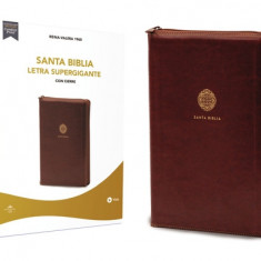 Rvr60 Santa Biblia Letra Supergigante, Leathersoft, Caf