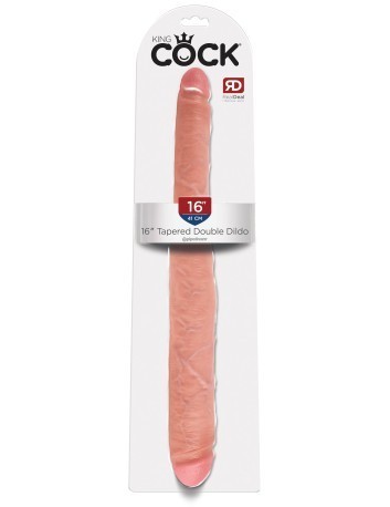 Vibrator 16&quot; Tapered Double Dildo Light