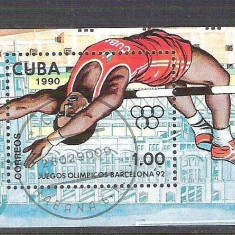 Cuba 1990 Sport, perf. sheet, used AA.036