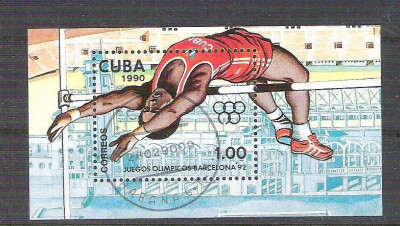 Cuba 1990 Sport, perf. sheet, used AA.036 foto