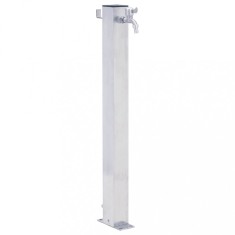 vidaXL Coloană de apă de grădină, 100 cm, oțel inoxidabil, pătrat