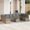 vidaXL Set de canapele pentru grădină 11 pcs Bej Rattan poli 3346570