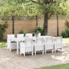VidaXL Set de masă pentru grădină 9 pcs Gri deschis Ratan Polt 3378750