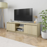 Comoda TV, stejar Sonoma, 120 x 30 x 35,5 cm, PAL GartenMobel Dekor, vidaXL