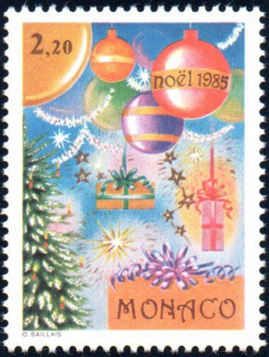 C436 - Monaco 1985 - Craciun neuzat,perfecta stare