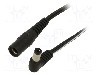 Cablu alimentare DC, DC 5,5/2,1 mufa, DC 5,5/2,1 soclu, negru, 1,5m, WEST POL - A21-C21-T050-150BK