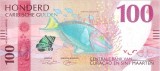 Cura&ccedil;ao &amp; St. Maarten (p#4) 100 Gulden 31.03.2025 UNC &#039;Pește papagal&#039; Primele bancnote emise