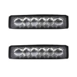 Set 2 x proiectoare auto LED, 48W/proiector, 10/30V, lupa, 6LED, Universal