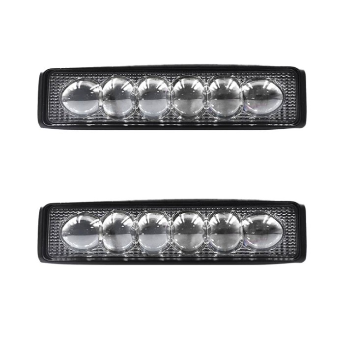 Set 2 x proiectoare auto LED, 48W/proiector, 10/30V, lupa, 6LED