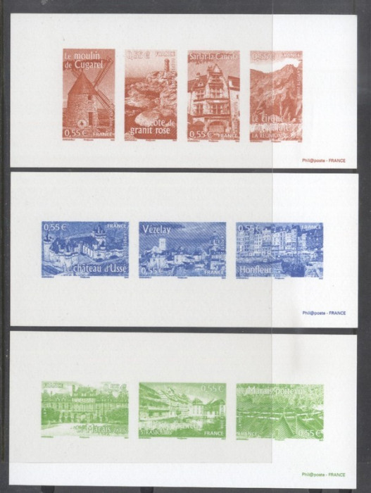 France - 3 x Definitive Issue PROOFS ESSAYS MNH W.009