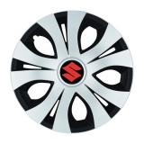 Set 4 Capace Roti Top Gri-Negru R17, Compatibil Cu Suzuki, Autohelix MSA
