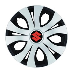 Set 4 Capace Roti Top Gri-Negru R15, Compatibil Cu Suzuki