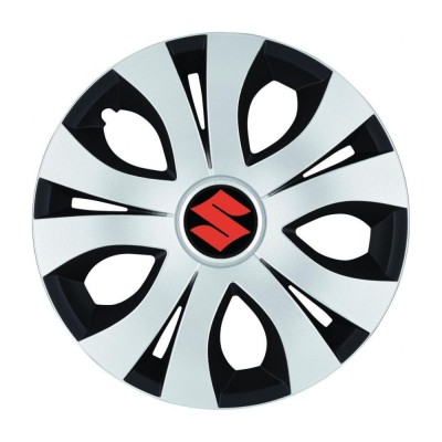Set 4 Capace Roti Top Gri-Negru R17, Compatibil Cu Suzuki foto