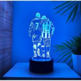 Cumpara ieftin Lampa Decorativa 3D - Fotbalisti Multicolori - 20x10 cm - 40103