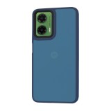 Husa pentru motorola moto g35 - halofrost, pro grip, deep blue