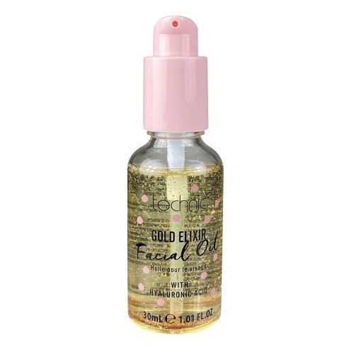 Ulei facial cu particule de aur si acid hialuronic, Technic Gold Elixir Facial Oil, 30 ml