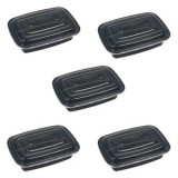 Set Recipiente Alimente, Capac Transparent, 1L, 5 buc, CMCLASS
