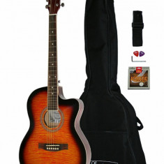 Chitara electro acustica Western Santander WS 55 4EQ acordor integrat sunburst