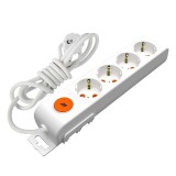 Prelungitor Mutlusan, cu intrerupator si led, 3 m, 4 prize