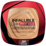 Pudra de fata, Loreal, Infallible 24H Fresh Wear, Foundation In A Powder, 260 Golden Sun, 9 g, L&#039;Oreal