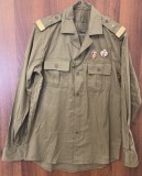 M1 KC 6 - Camasa militara - comunism RSR - kaki - tip militar in termen - sergent transmisiuni - pesa de colectie