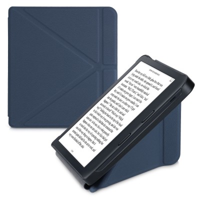 Husa pentru Kobo Libra 2, Piele ecologica, Albastru, kwmobile, 56576.17 foto