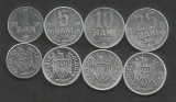 MOLDOVA SET / LOT 4 buc , 1 BAN + 5 BANI + 10 BANI + 25 BANI 2006 a UNC UNC, Europa, Aluminiu