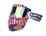 Ochelari motocross/atv/enduro Unit, model masca, culoare rama USA, lentila oglin... Cod Produs: MX_NEW AB3610222