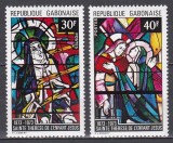 Gabon 1973 - Centenarul nașterii Sfintei Tereza de Lisieux - Vitralii &icirc;n Bazilica din Lisieux, MNH