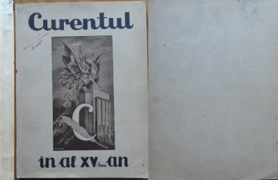 Ziarul Curentul in al XV - lea an , exemplar 39 / 100 , 1942 , album de lux foto