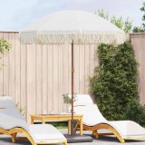 VidaXL Umbrelă de soare Gri și alb &Oslash; 160 x 195 cm Oțel