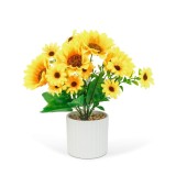 Planta artificiala decorativa - Floarea-soarelui - 20 x 8 cm Best CarHome