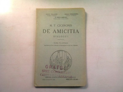 Cicero - De amicitia. Dialogus foto