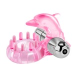 Cumpara ieftin Inel pentru penis cu vibrator Dolphin Bullet Roz No.2
