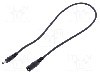 Cablu alimentare DC, DC 3,5/1,3 mufa, DC 5,5/2,1 soclu, negru, 0,5m, WEST POL - P13-C21-C100-050BK