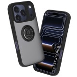 Husa iPhone 17 Pro Asteroid GSM Glinth cu inel suport stand magnetic, negru
