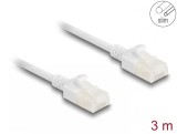 Cablu de retea RJ45 Cat.6A UTP pentru uz industrial Slim 3m Alb, Delock 80361