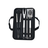 Set 7 ustensile pentru gratar, flippy, din otel inoxidabil, geanta oxford, argintiu
