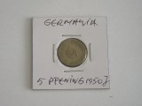 C50 - Moneda foarte veche - Germania - 5 pfennig - 1950 litera J, Europa