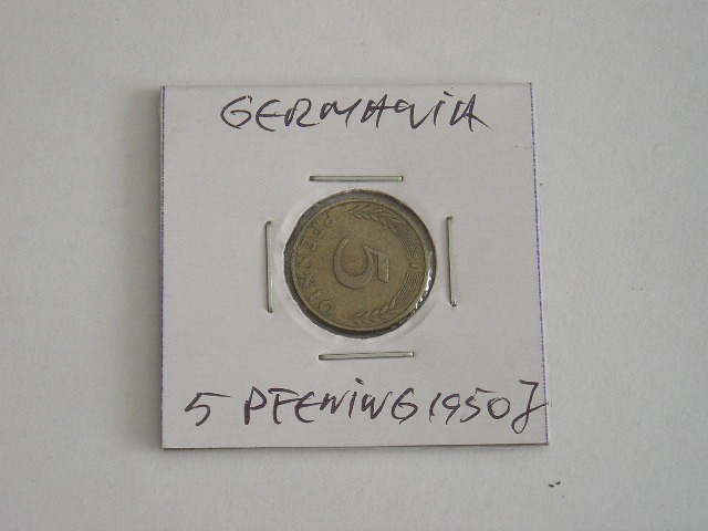 C50 - Moneda foarte veche - Germania - 5 pfennig - 1950 litera J