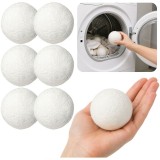 Set bile hipoalergenice pentru uscatorul de rufe din lana naturala, 7 cm, 6 bucati, Lean 30859